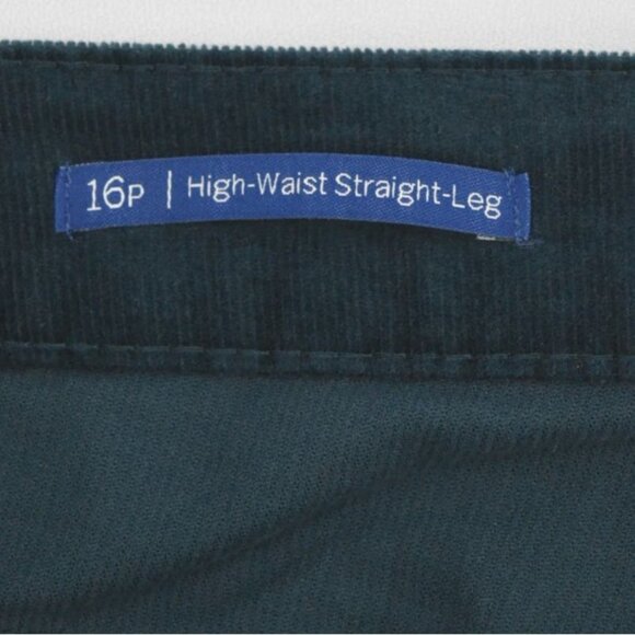 Talbots Corduroy Jeans Womens 16P Flawless High Waist Straight Leg Slimming Blue - Picture 8 of 10